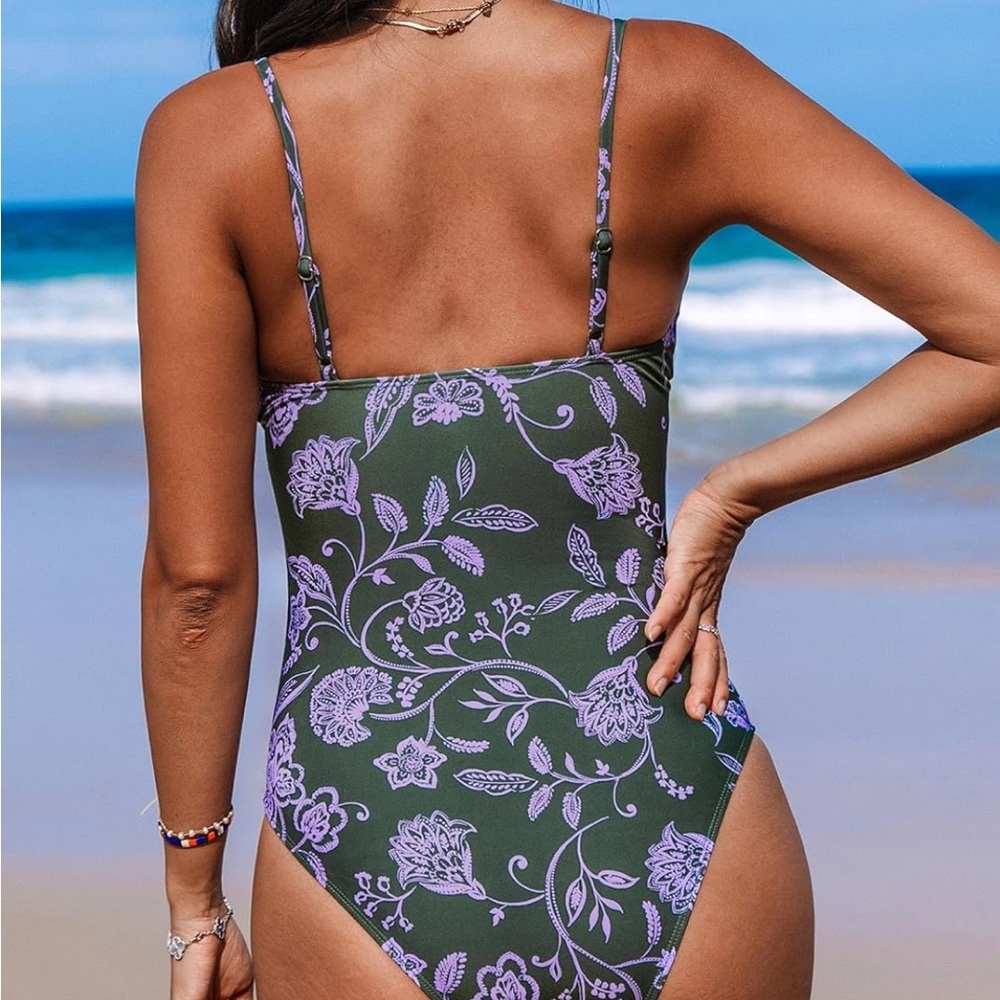 CupShe Floral Print One Piece Swimsuit - Picture 6 of 6